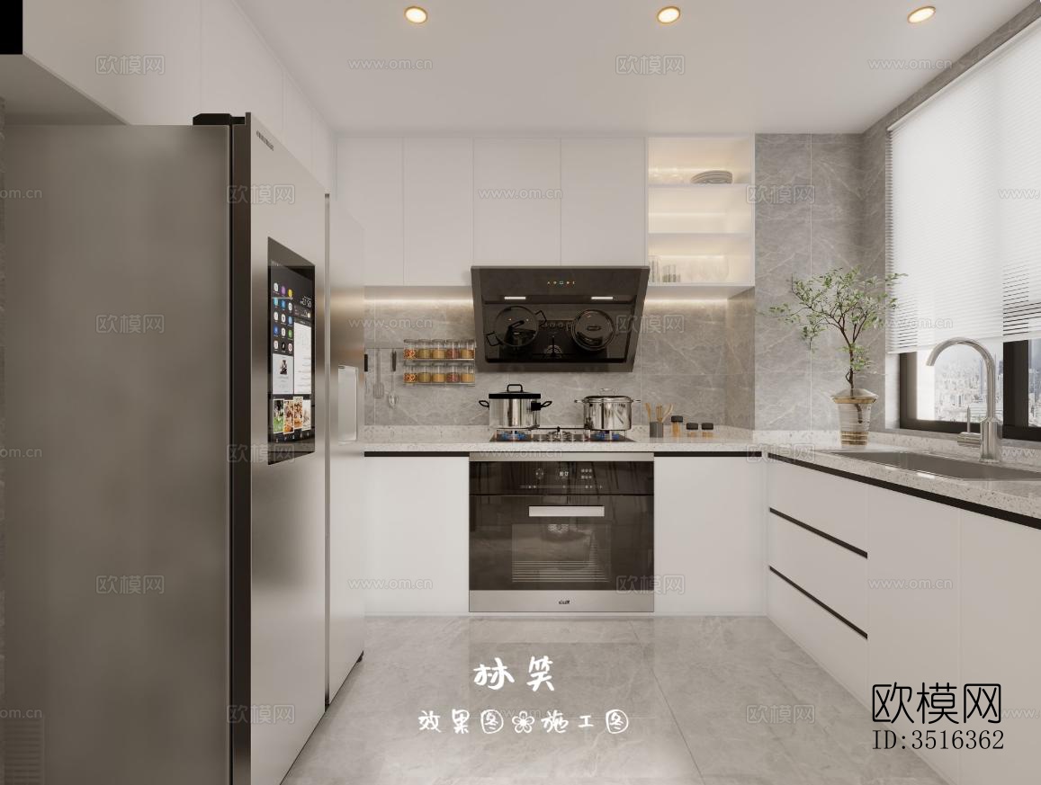 现代平层效果图下载（渲染图5）