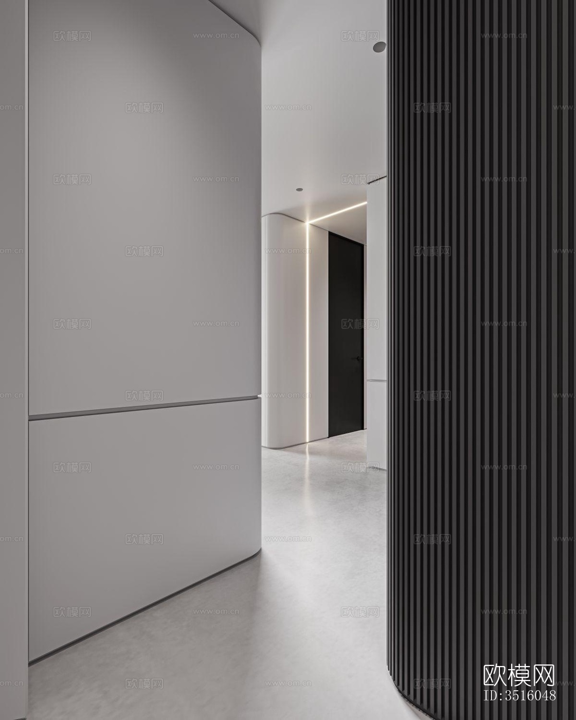 现代平层效果图下载（渲染图10）