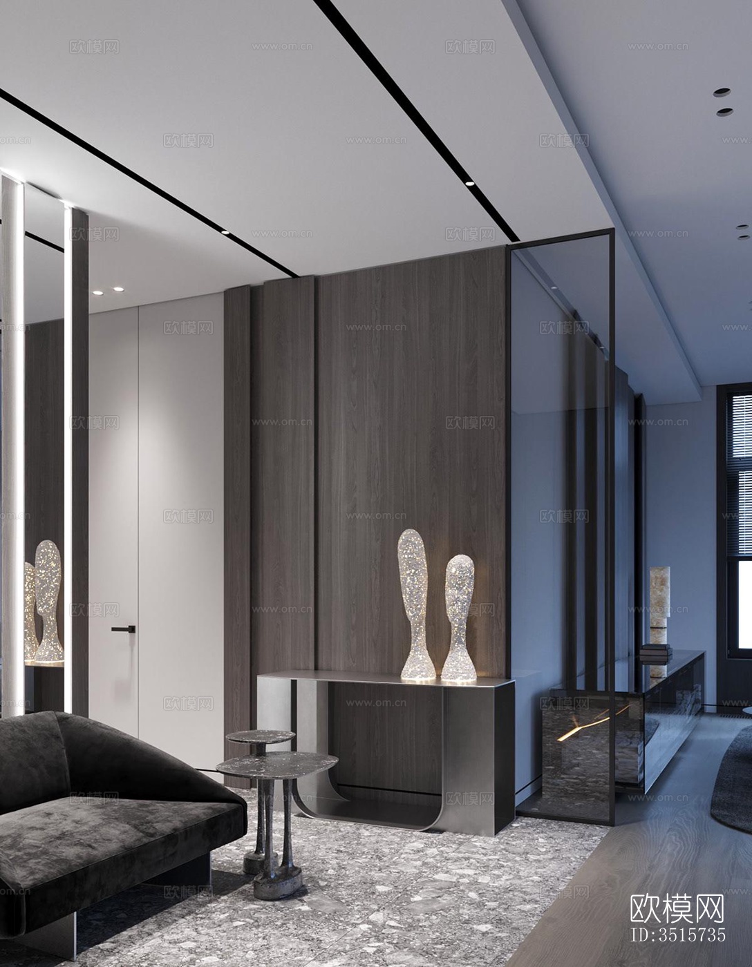 现代平层效果图下载（渲染图16）