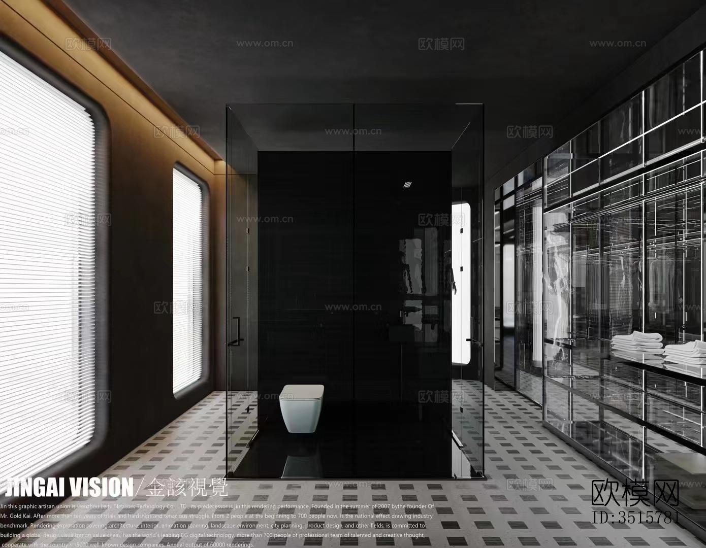 现代平层效果图下载（渲染图8）