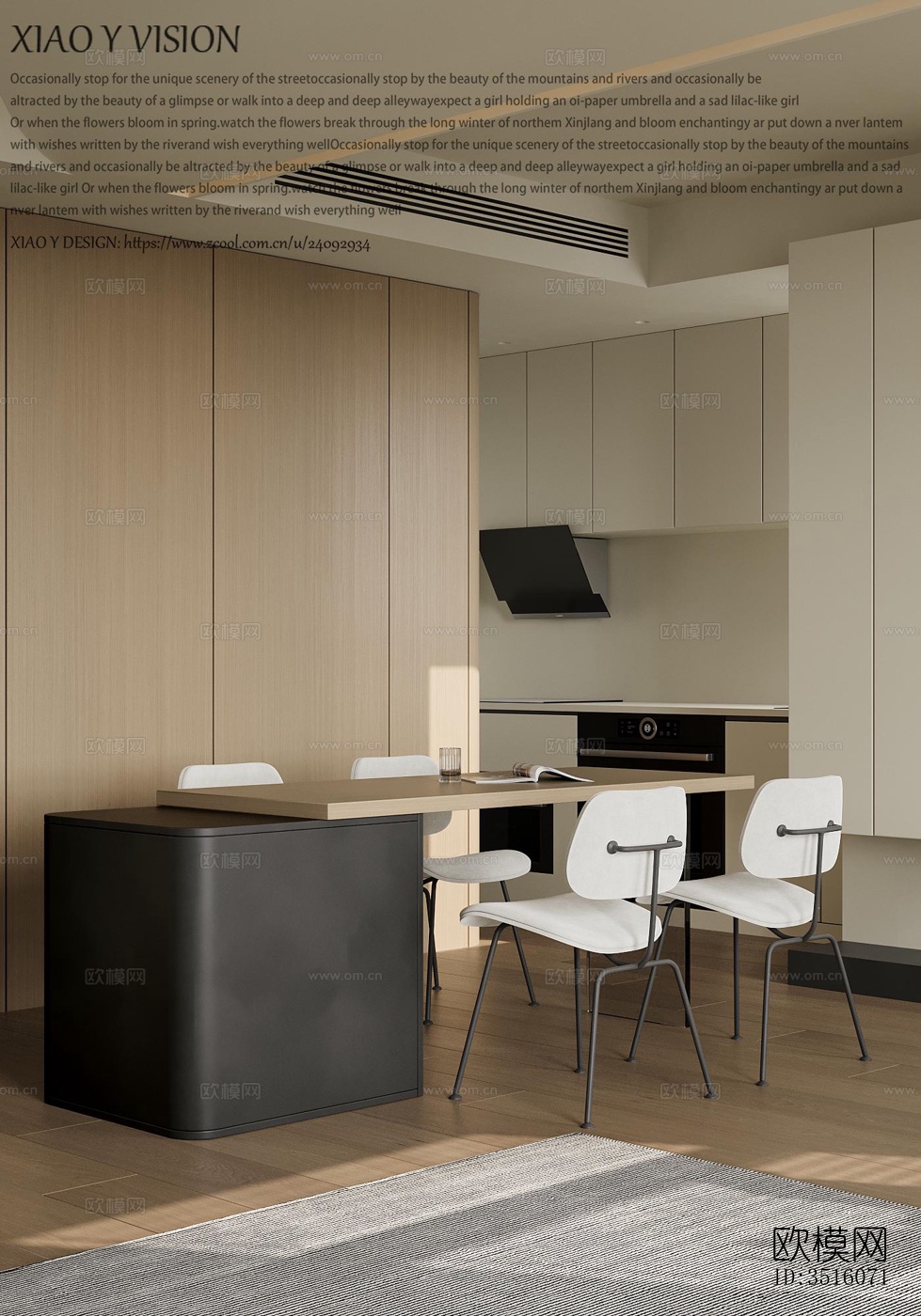 现代平层效果图下载（渲染图6）