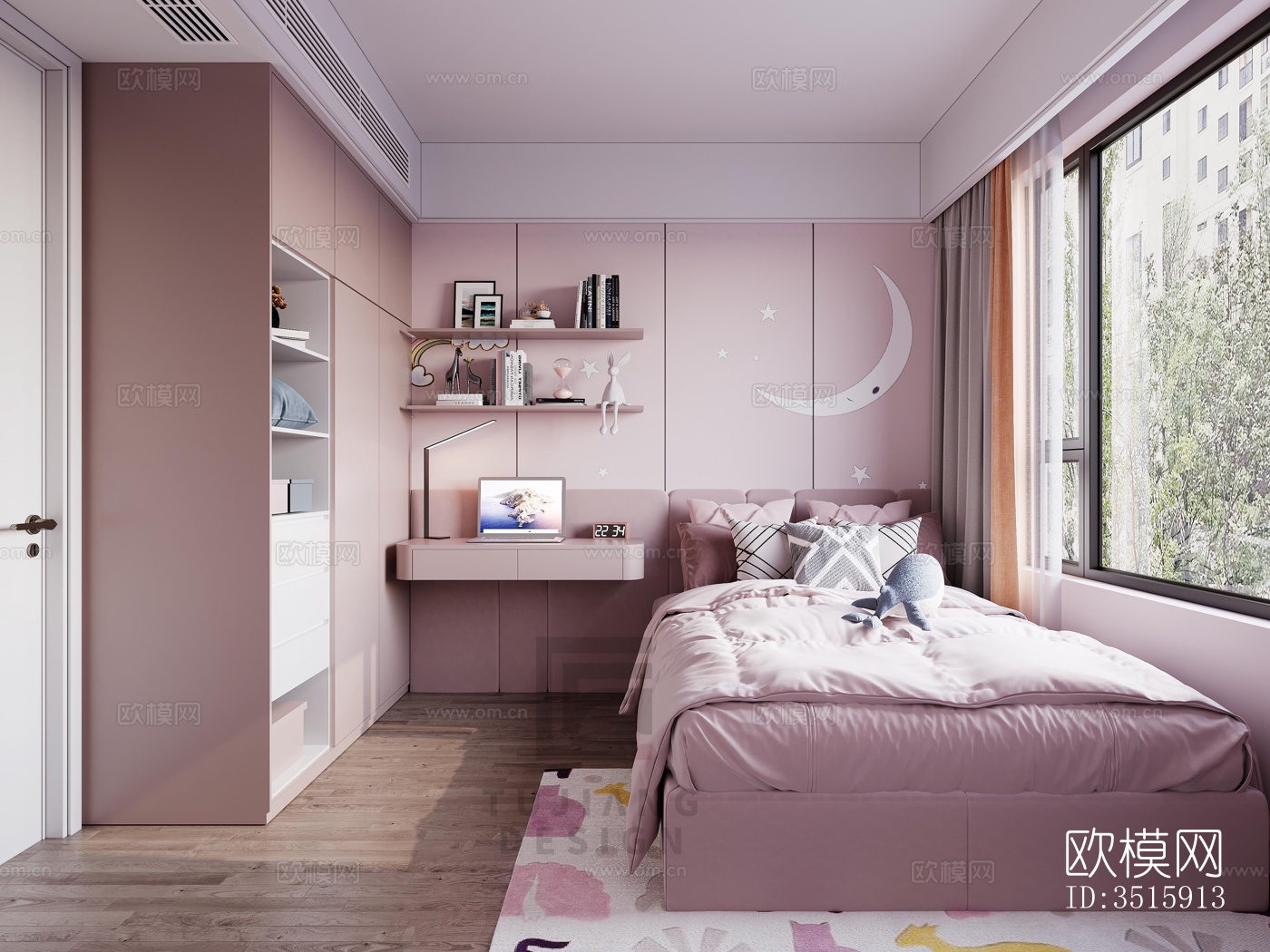 现代平层效果图下载（渲染图6）