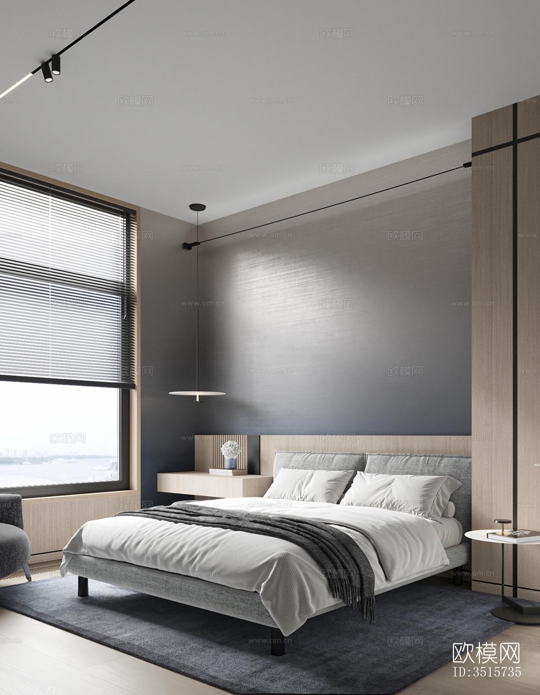 现代平层效果图下载（渲染图11）