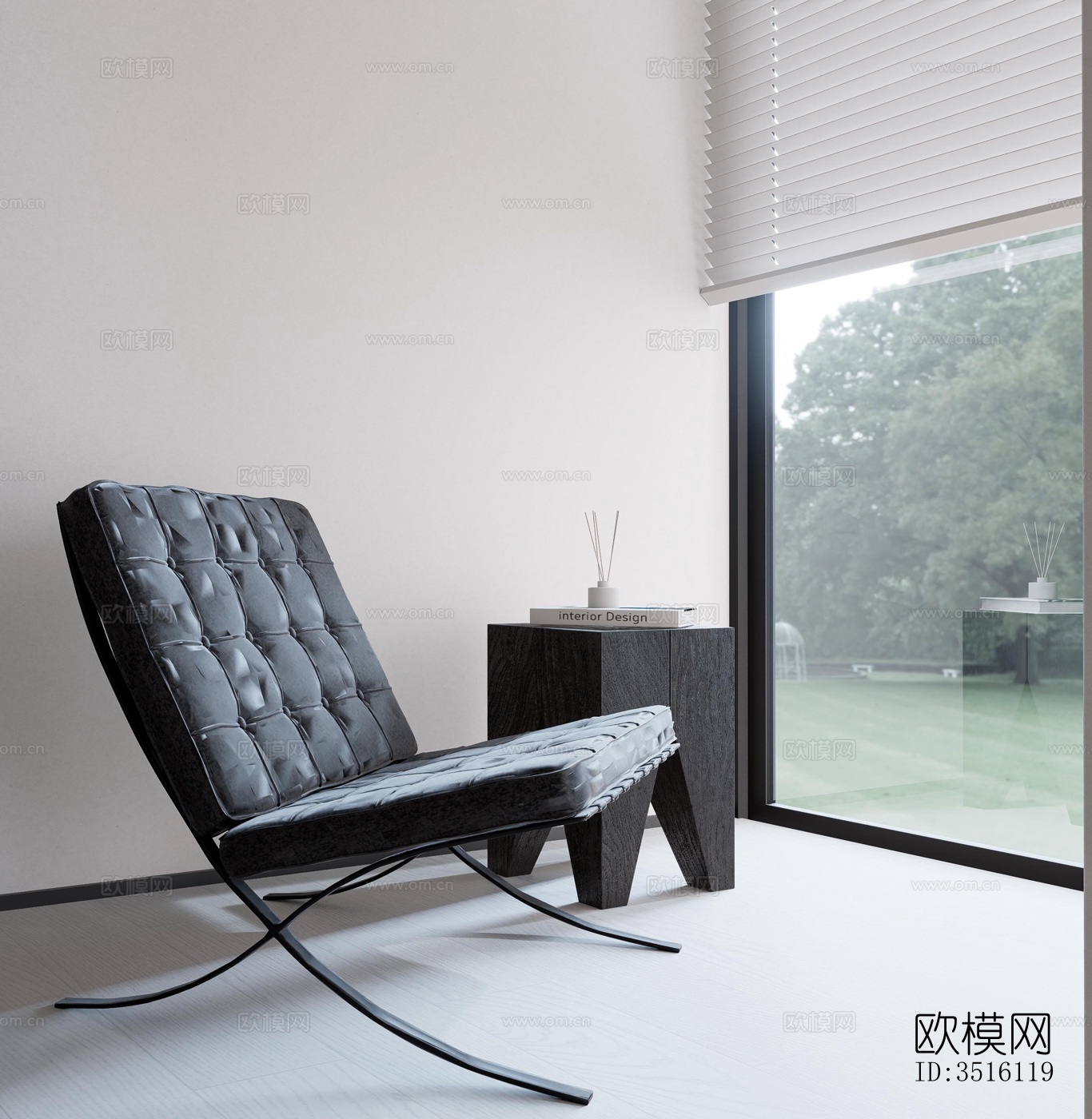 现代平层效果图下载（渲染图8）