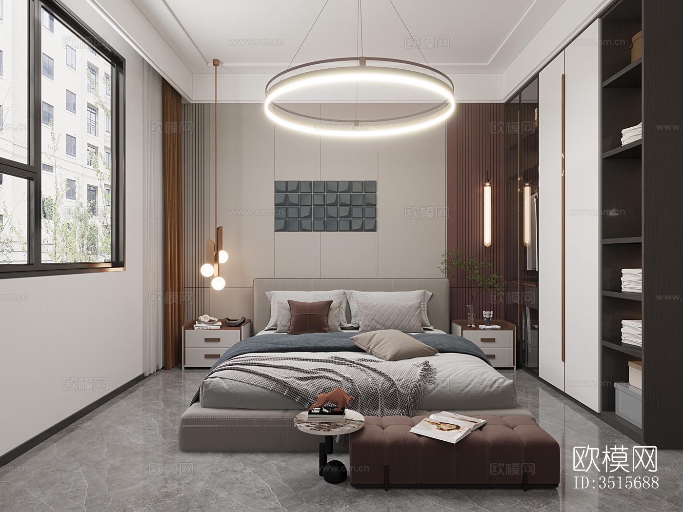 现代平层效果图下载（渲染图9）