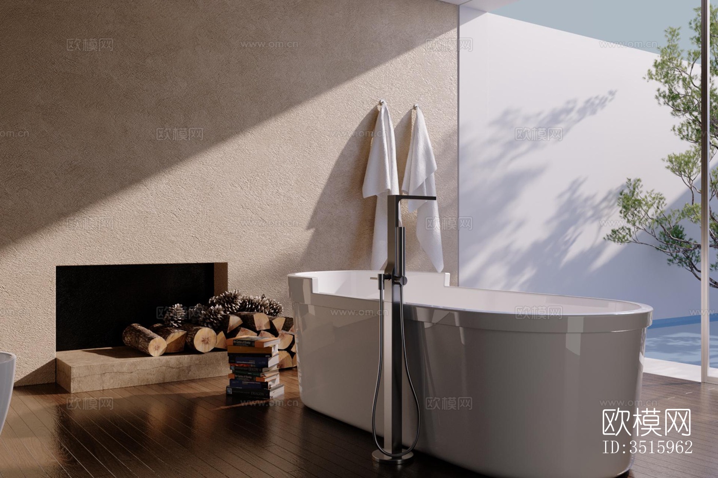 现代平层效果图下载（渲染图8）