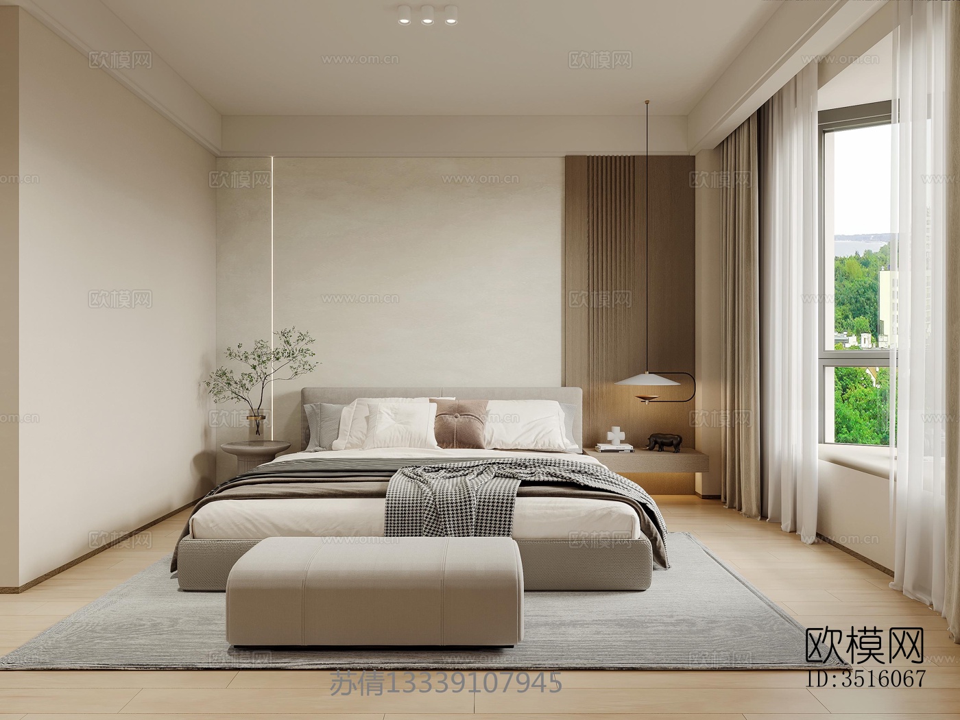 现代平层效果图下载（渲染图6）