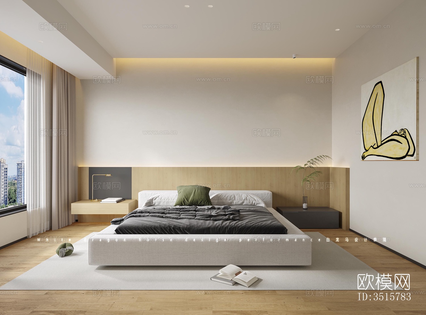 现代平层效果图下载（渲染图6）