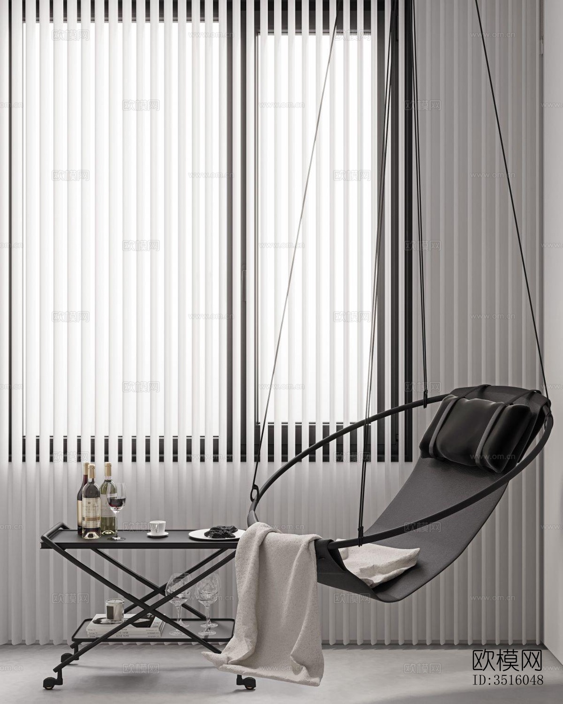 现代平层效果图下载（渲染图6）