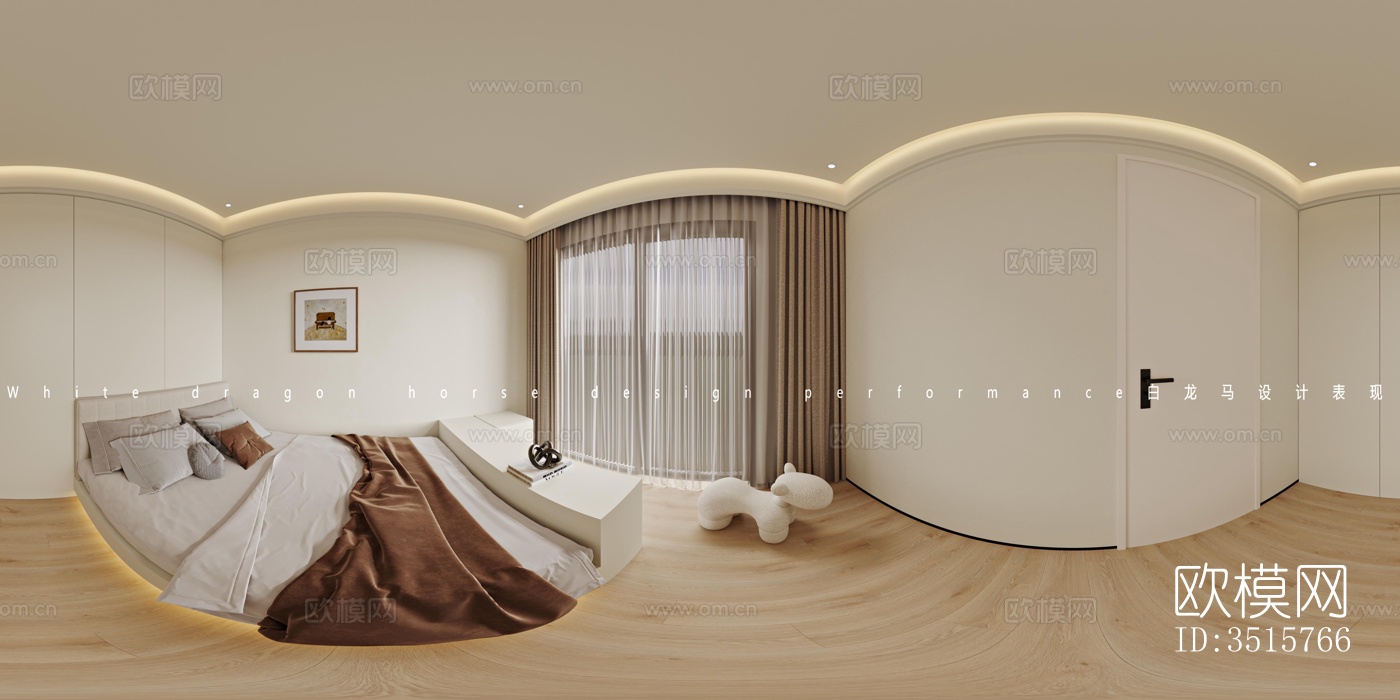 现代平层效果图下载（渲染图3）