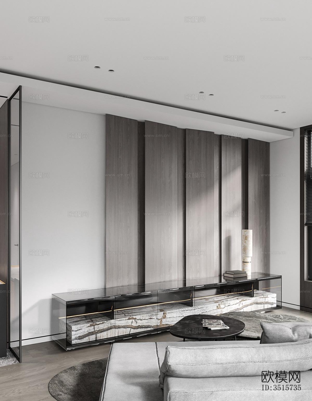 现代平层效果图下载（渲染图1）