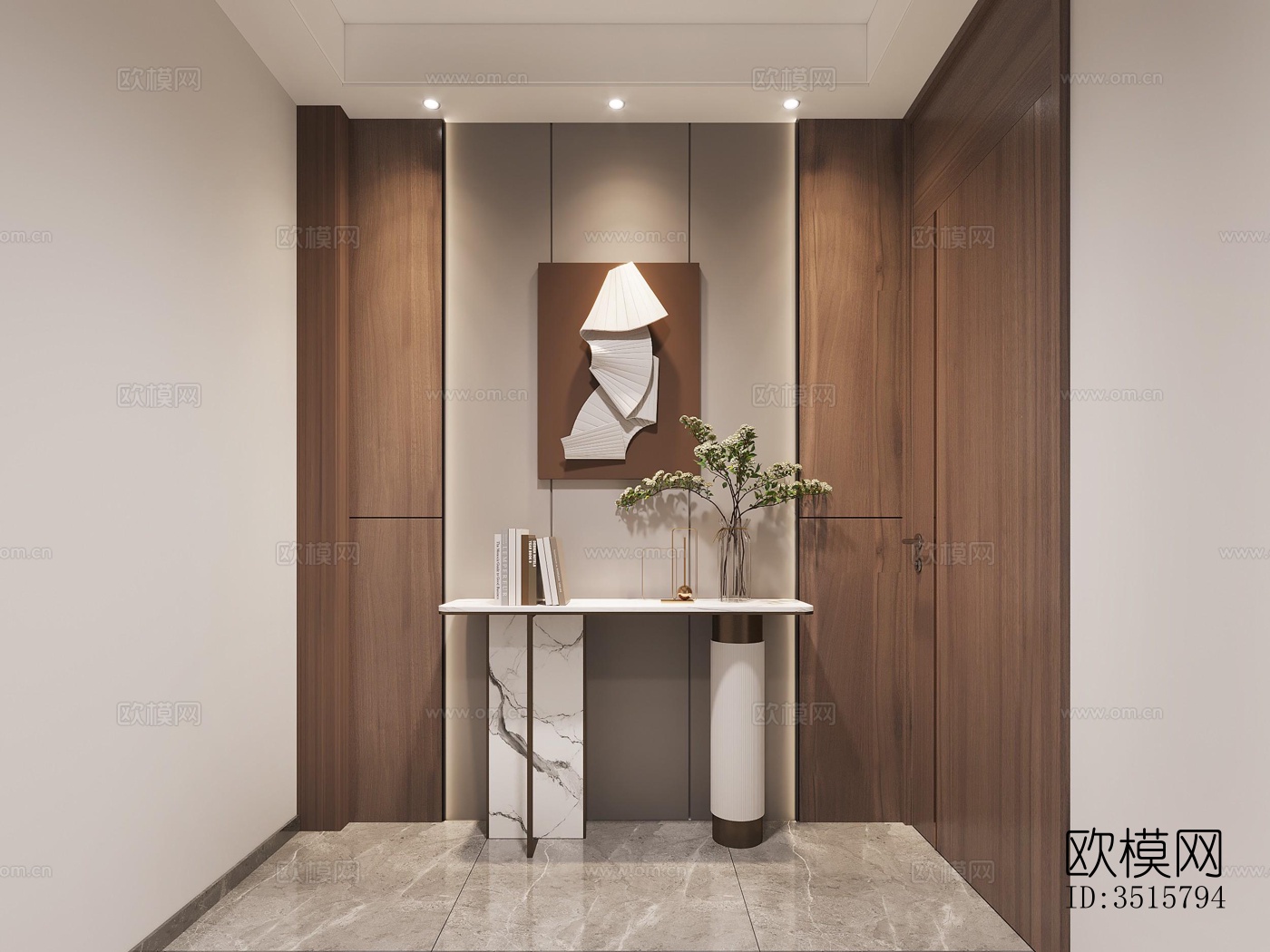 现代平层效果图下载（渲染图6）