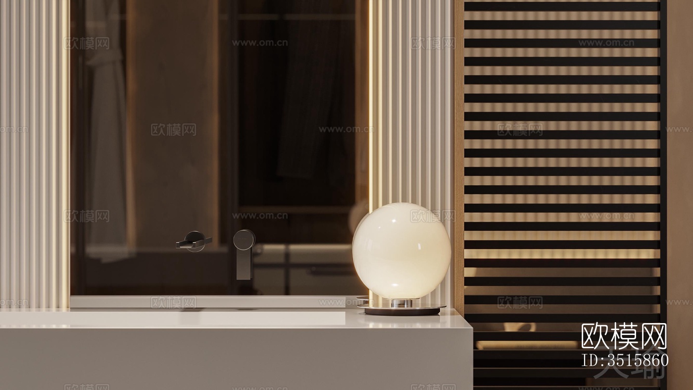 现代平层效果图下载（渲染图9）