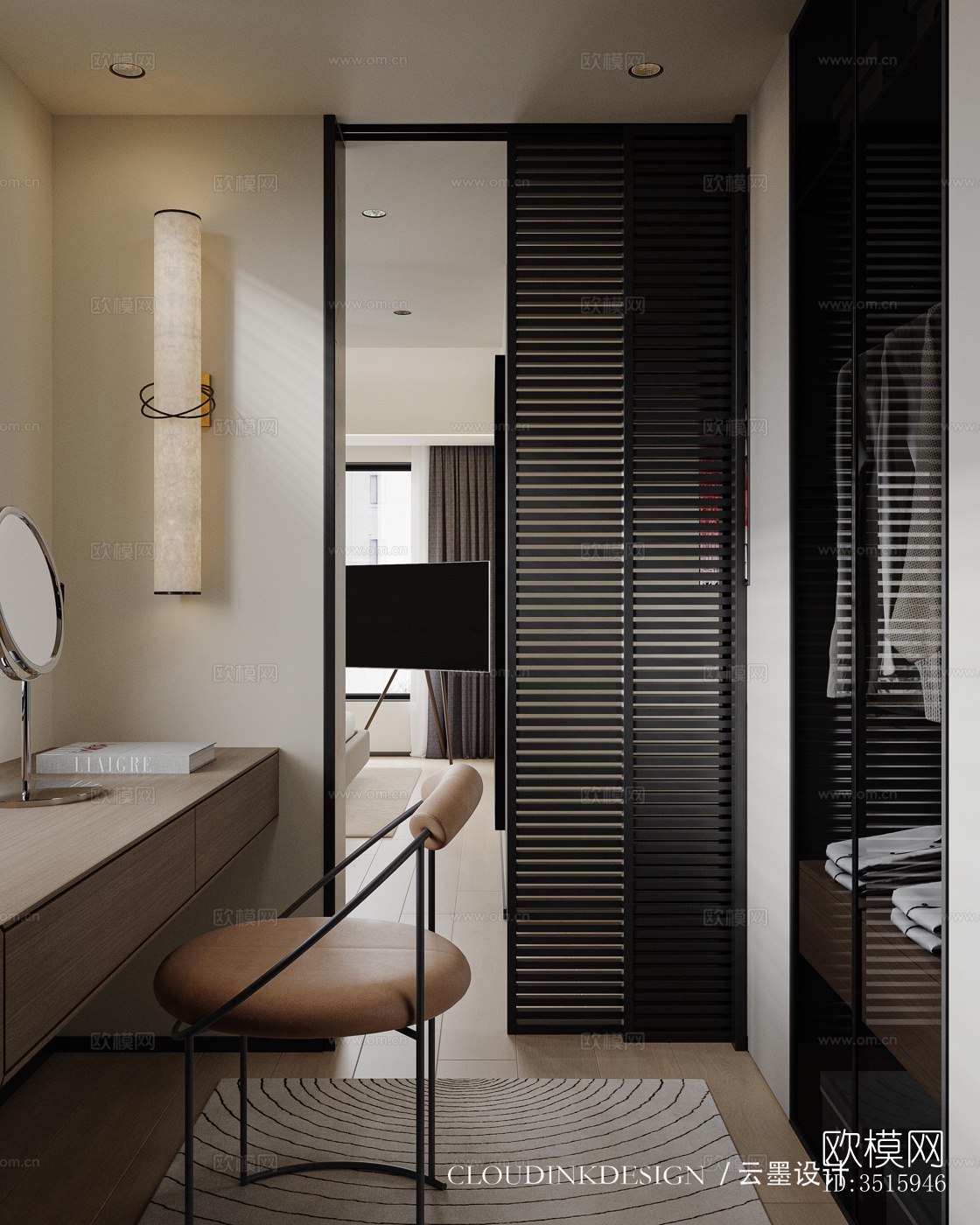 现代平层效果图下载（渲染图3）