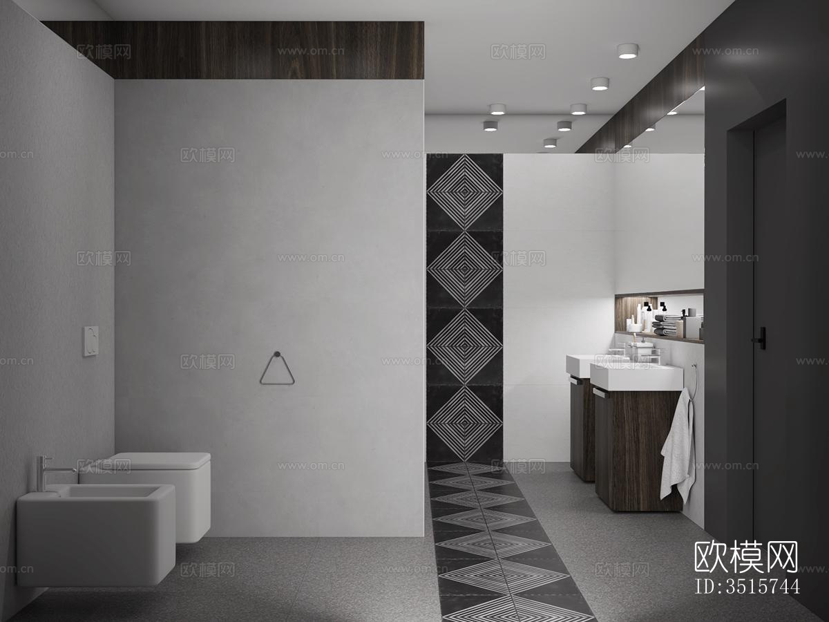 现代平层效果图下载（渲染图8）