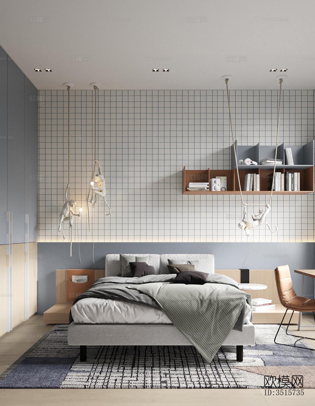 现代平层效果图下载（渲染图5）