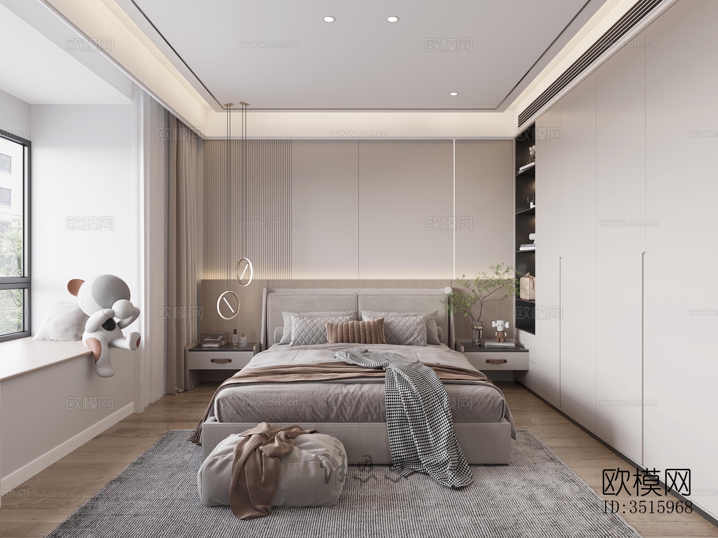 现代平层效果图下载（渲染图7）