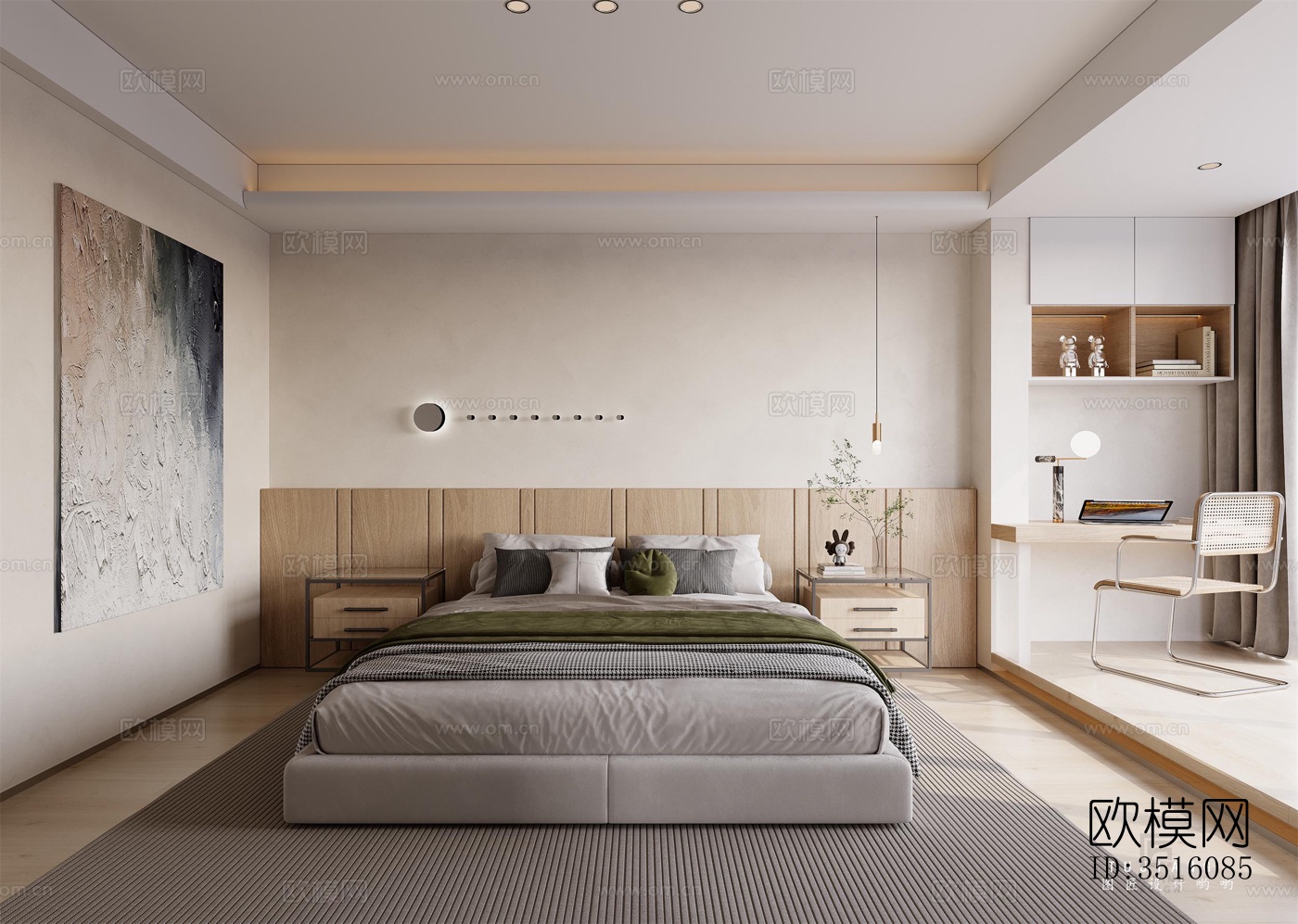 现代平层效果图下载（渲染图2）