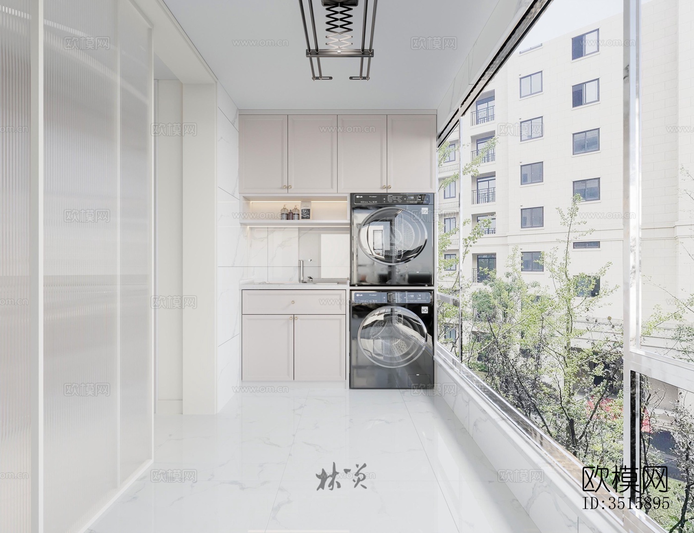 现代平层效果图下载（渲染图7）