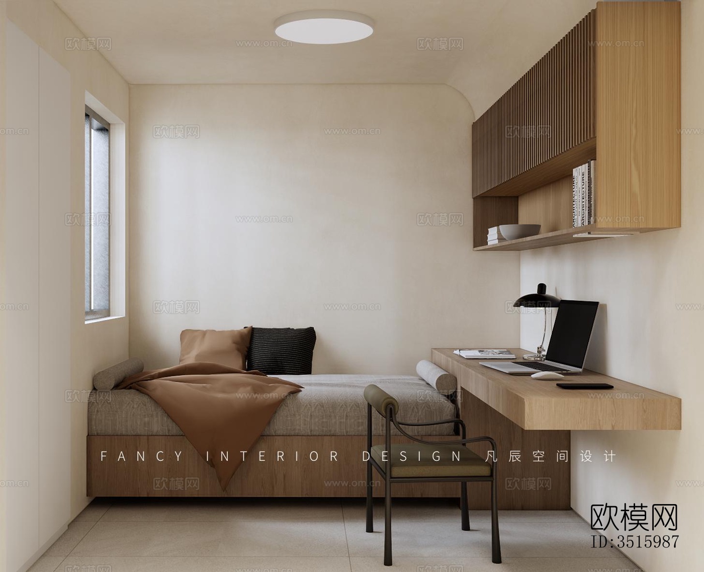 现代平层效果图下载（渲染图2）