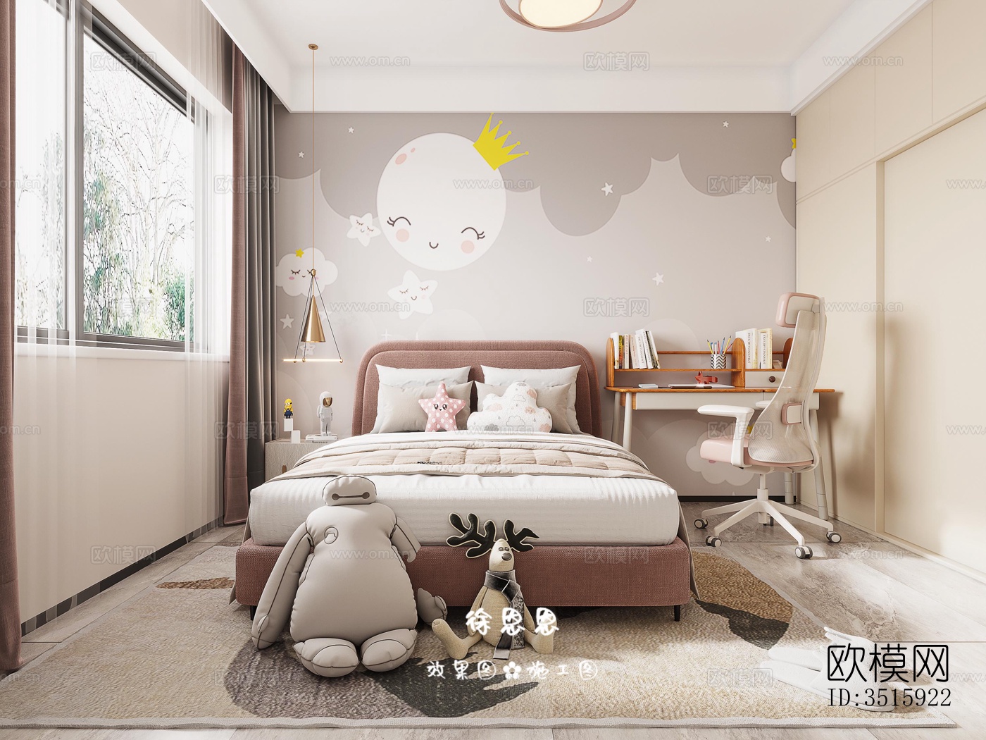 现代平层效果图下载（渲染图6）