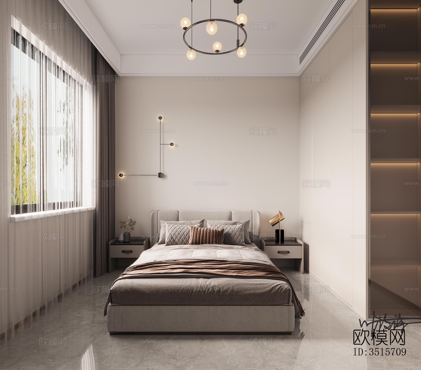 现代平层效果图下载（渲染图5）