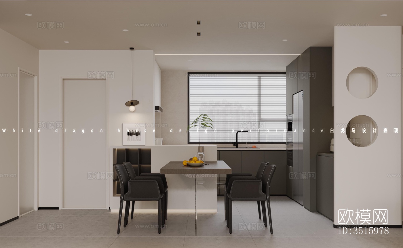 现代平层效果图下载（渲染图5）