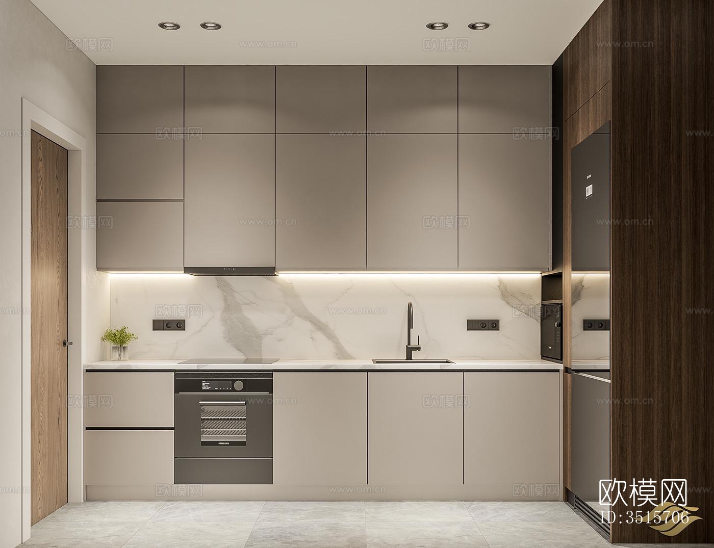 现代平层效果图下载（渲染图15）