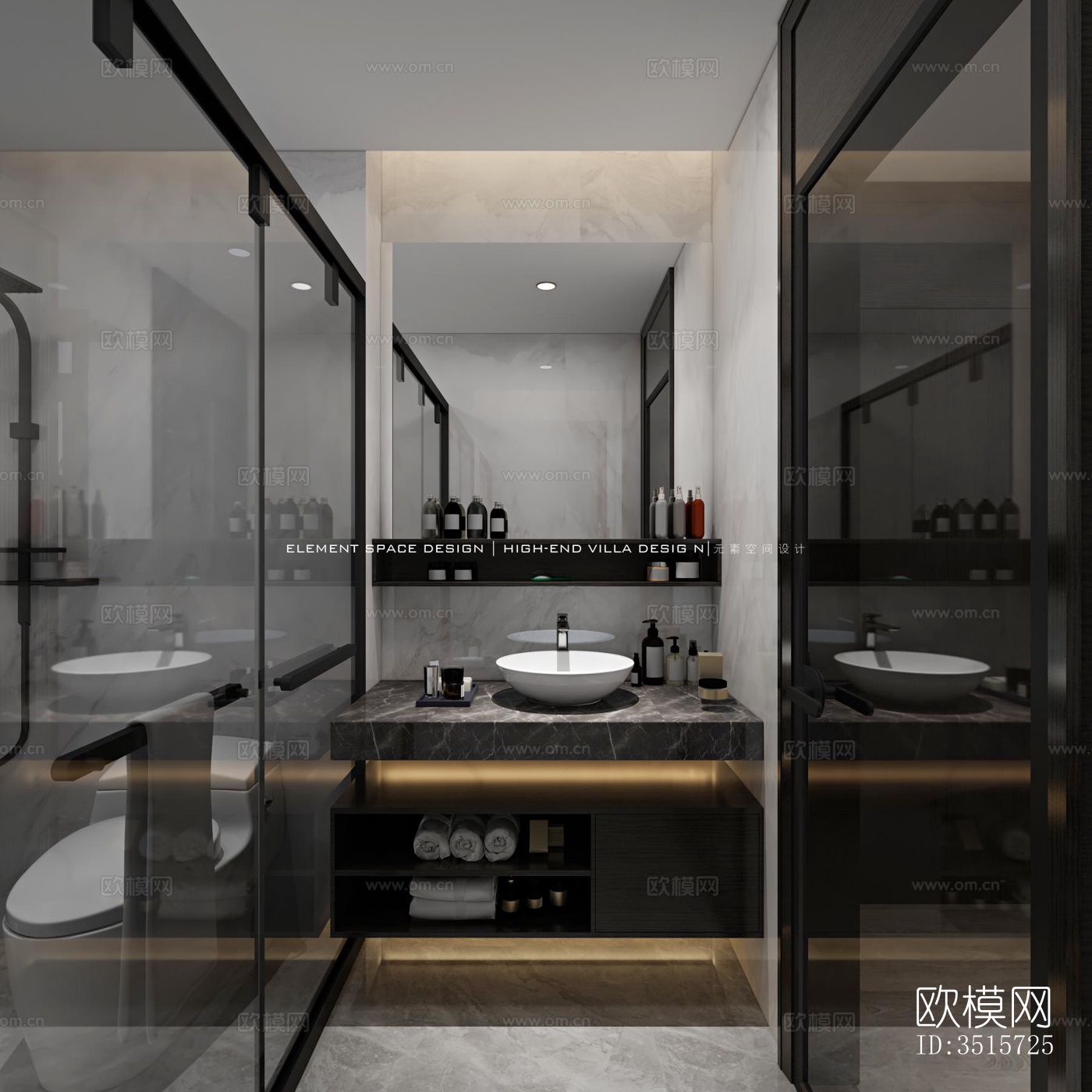 现代平层效果图下载（渲染图13）