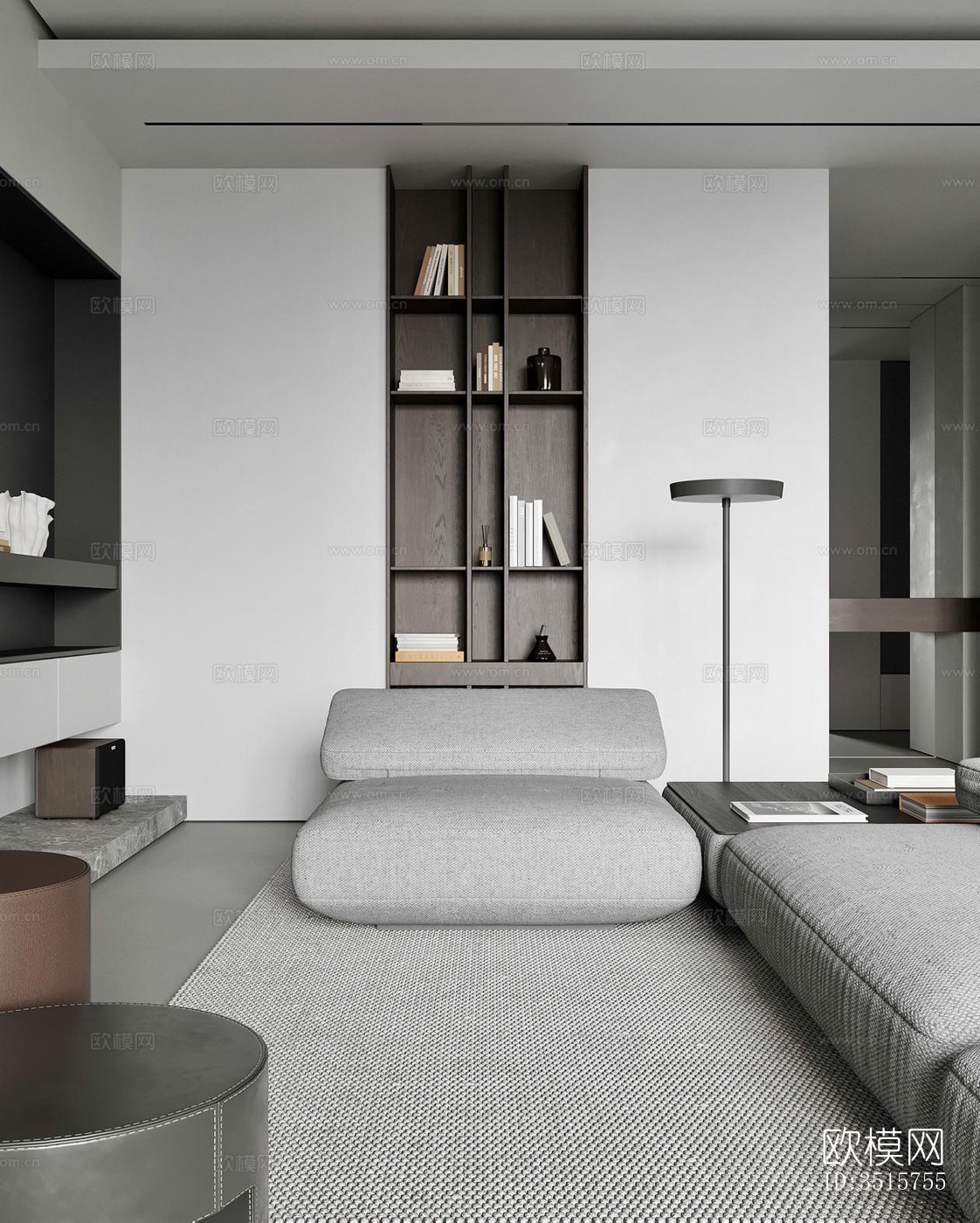 现代平层效果图下载（渲染图9）