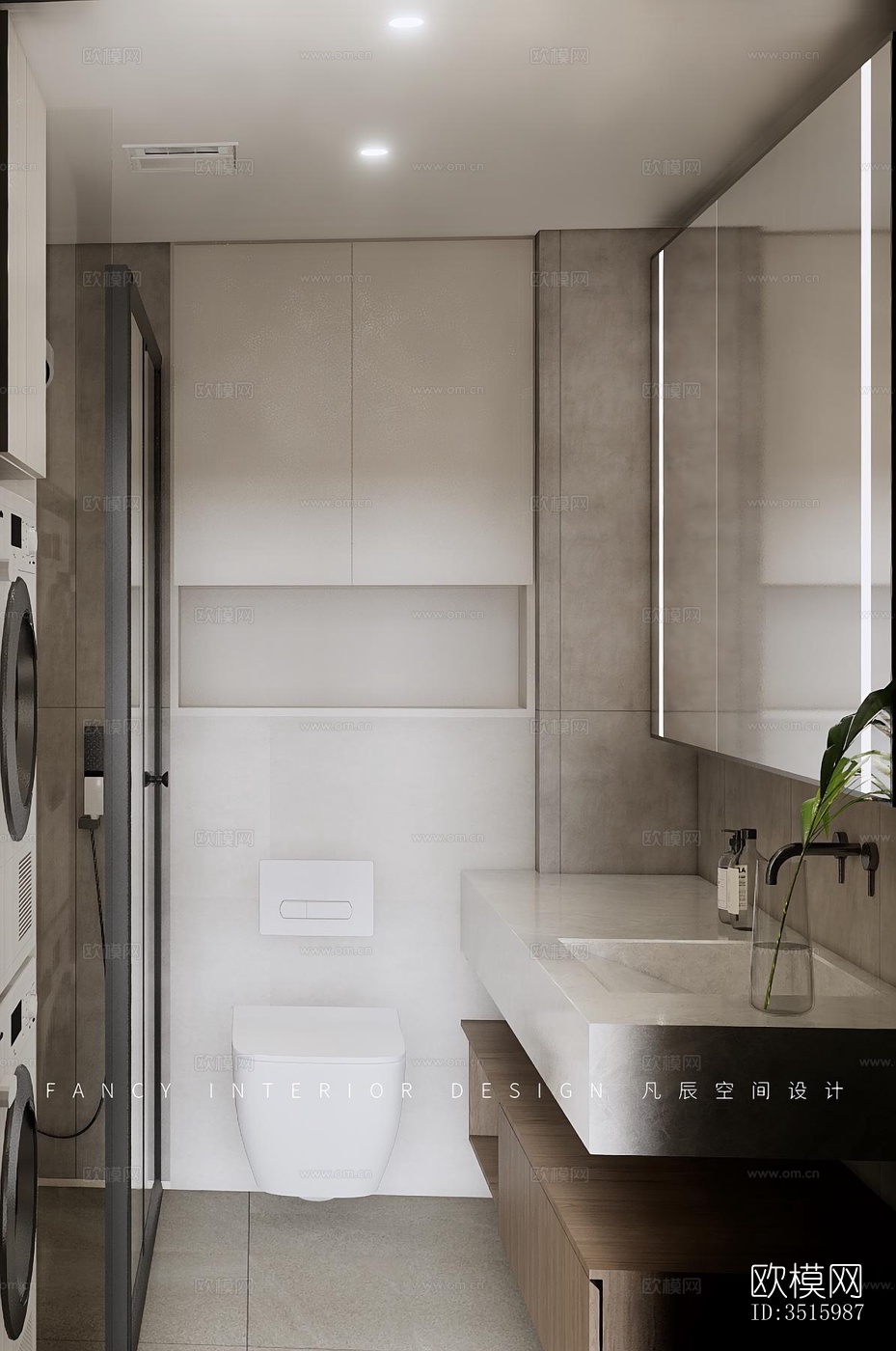 现代平层效果图下载（渲染图4）