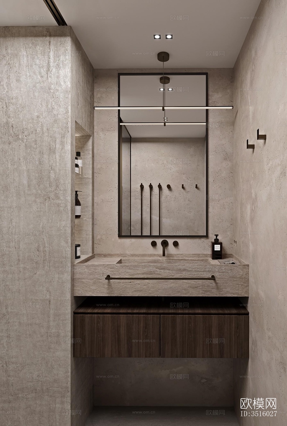 现代平层效果图下载（渲染图11）