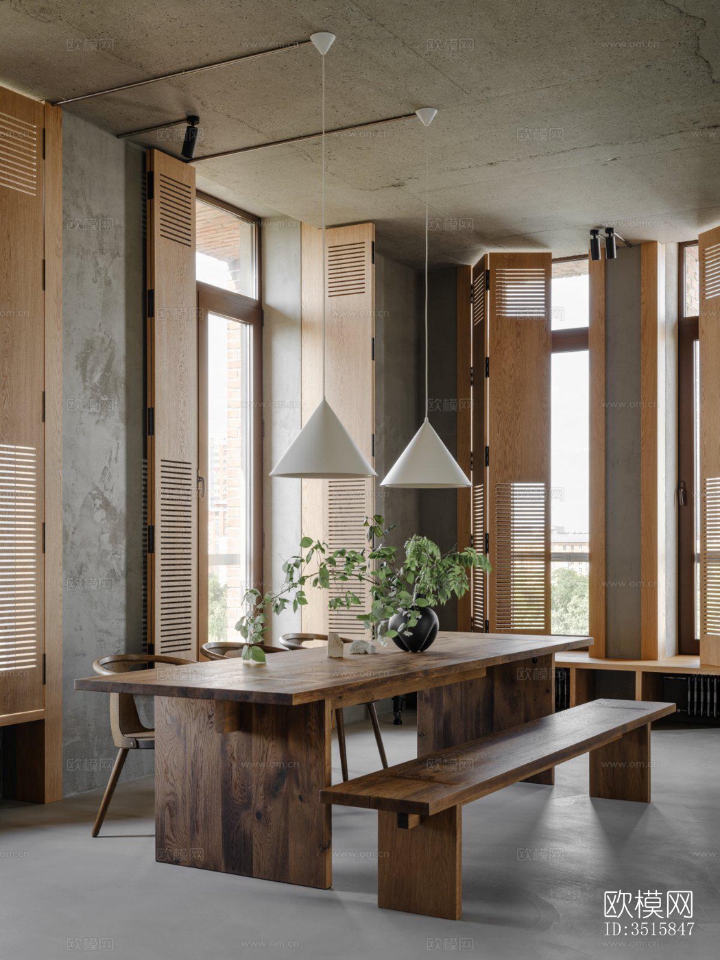 现代平层效果图下载（渲染图3）