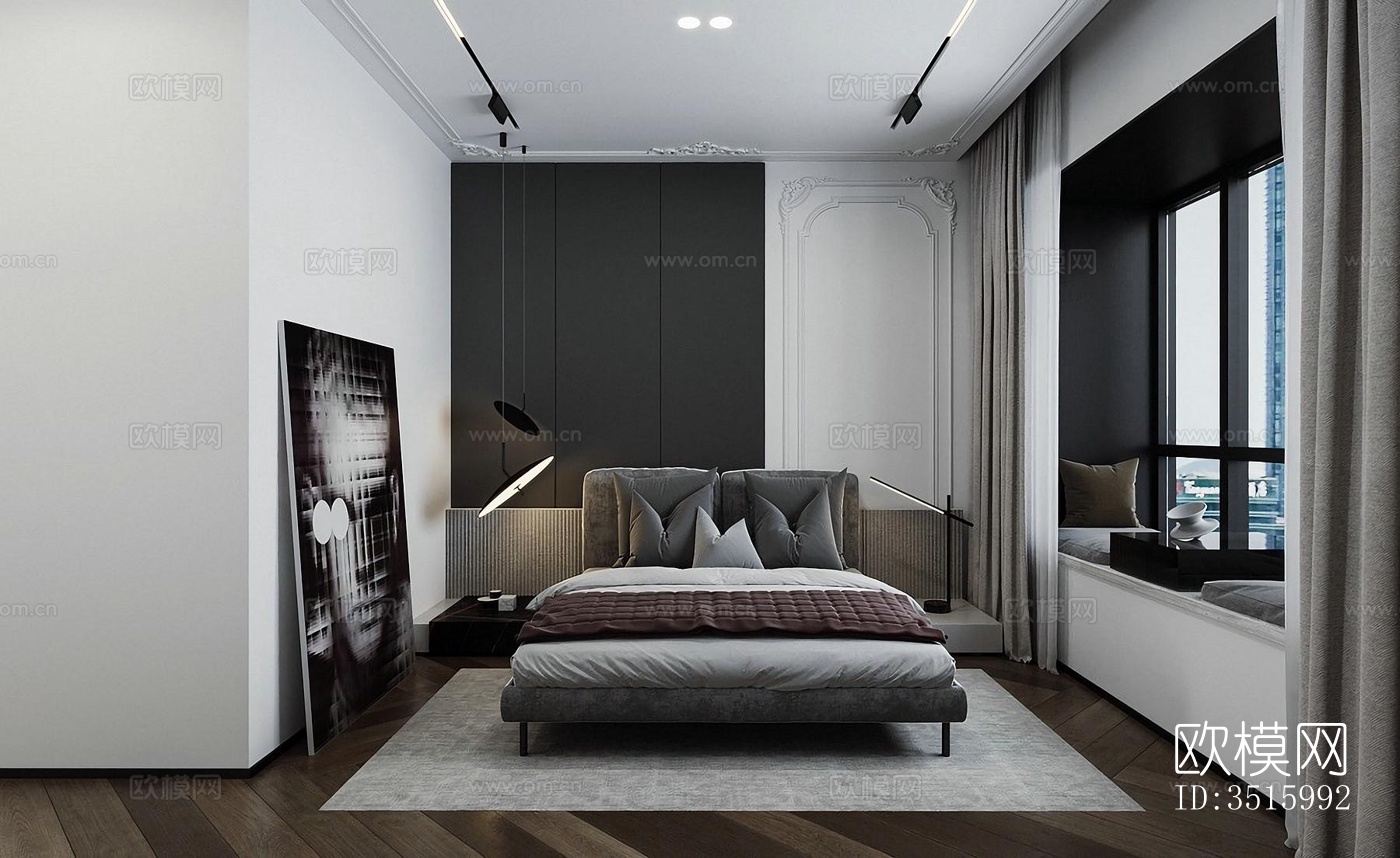 现代平层效果图下载（渲染图4）