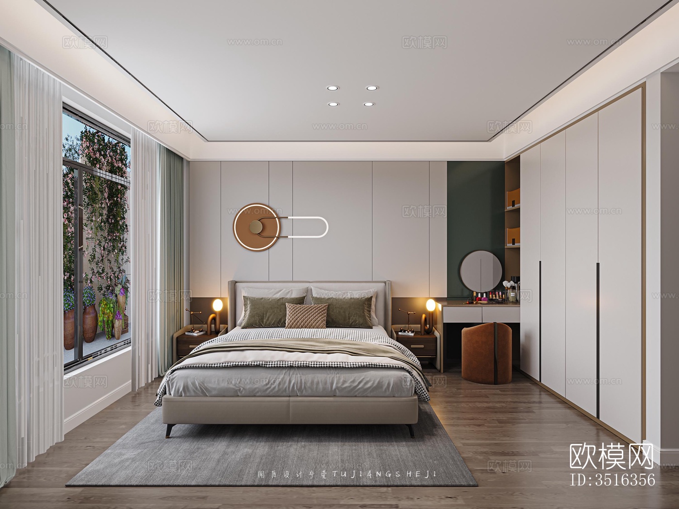 现代平层效果图下载（渲染图6）