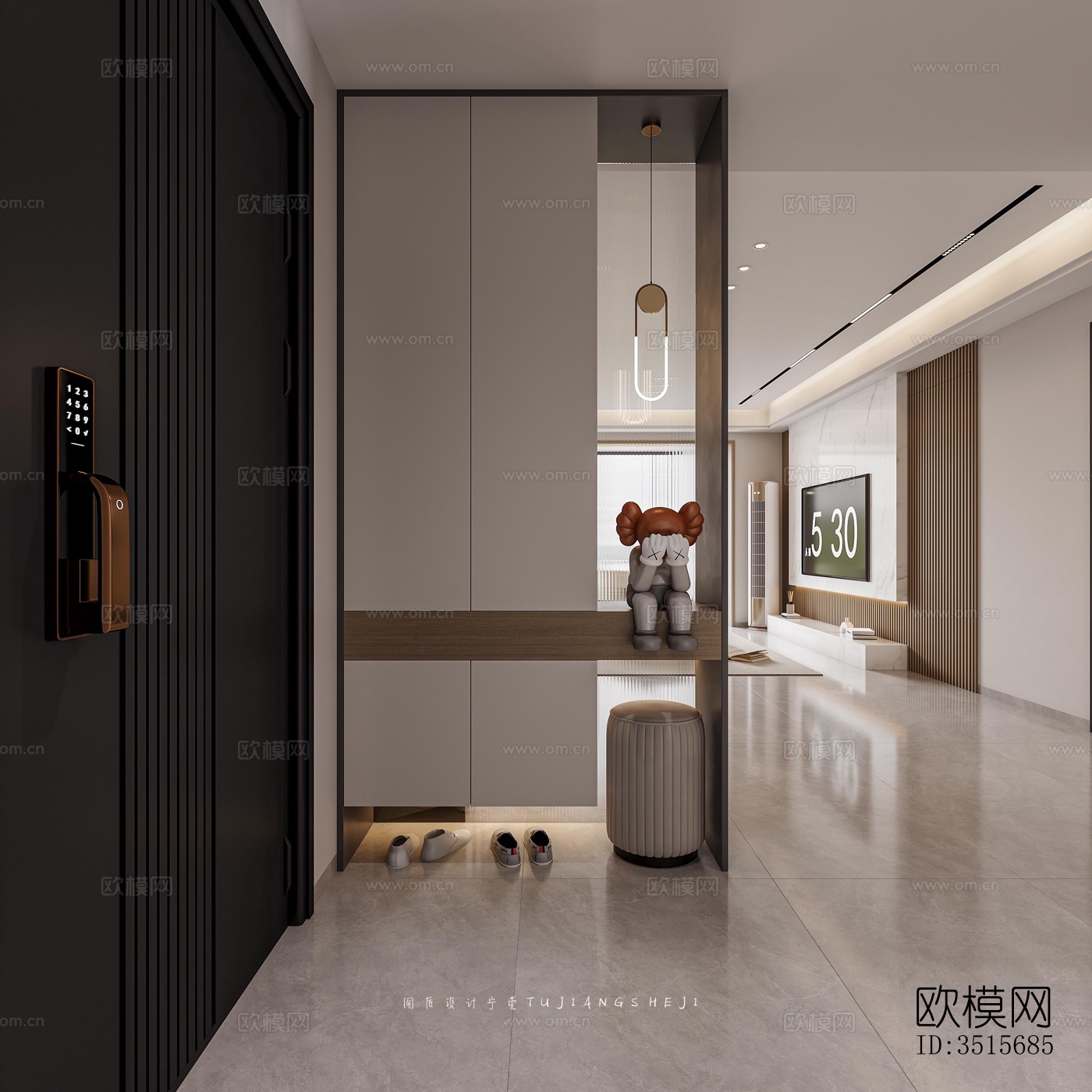 现代平层效果图下载（渲染图5）