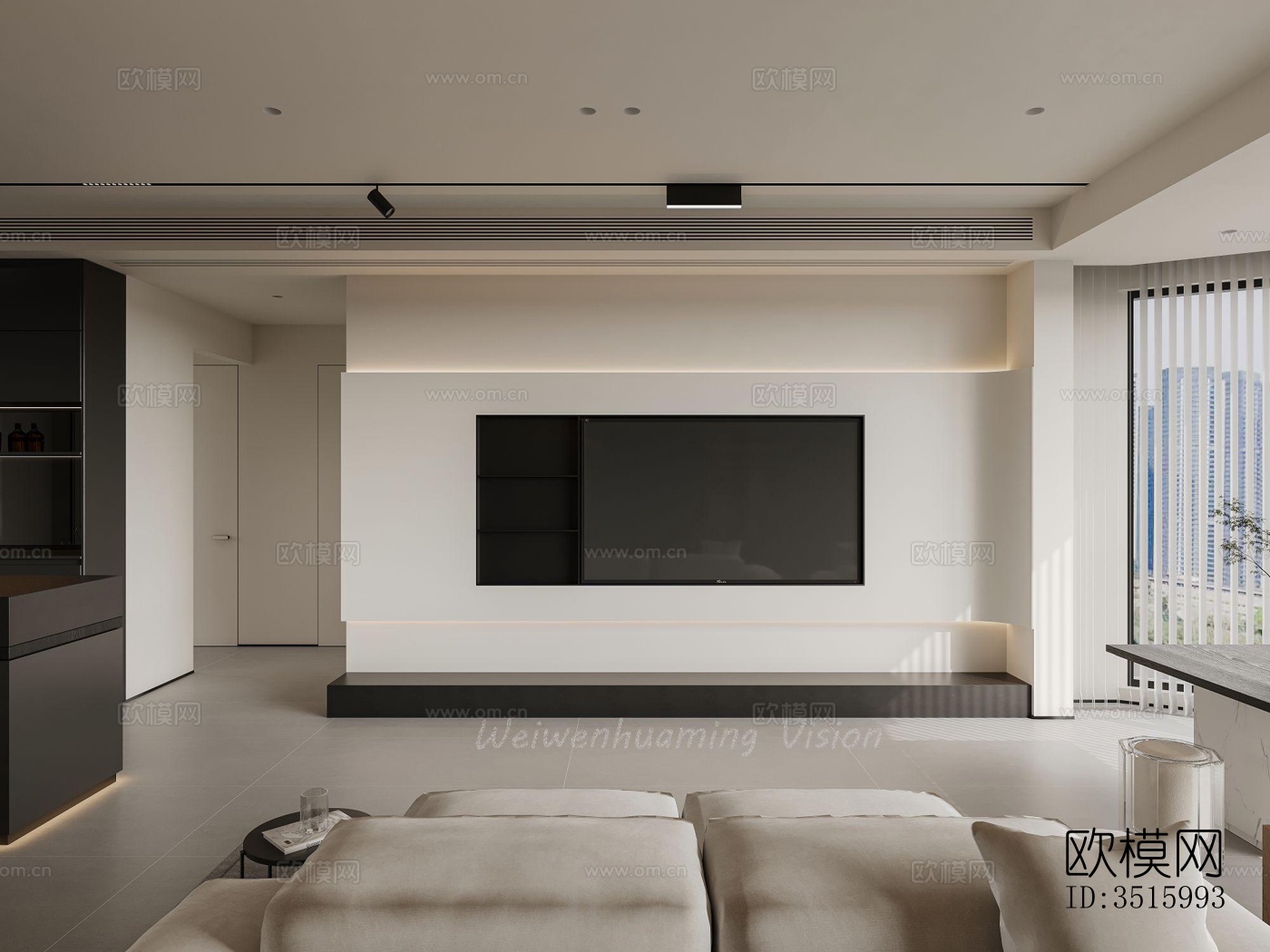 现代平层效果图下载（渲染图10）