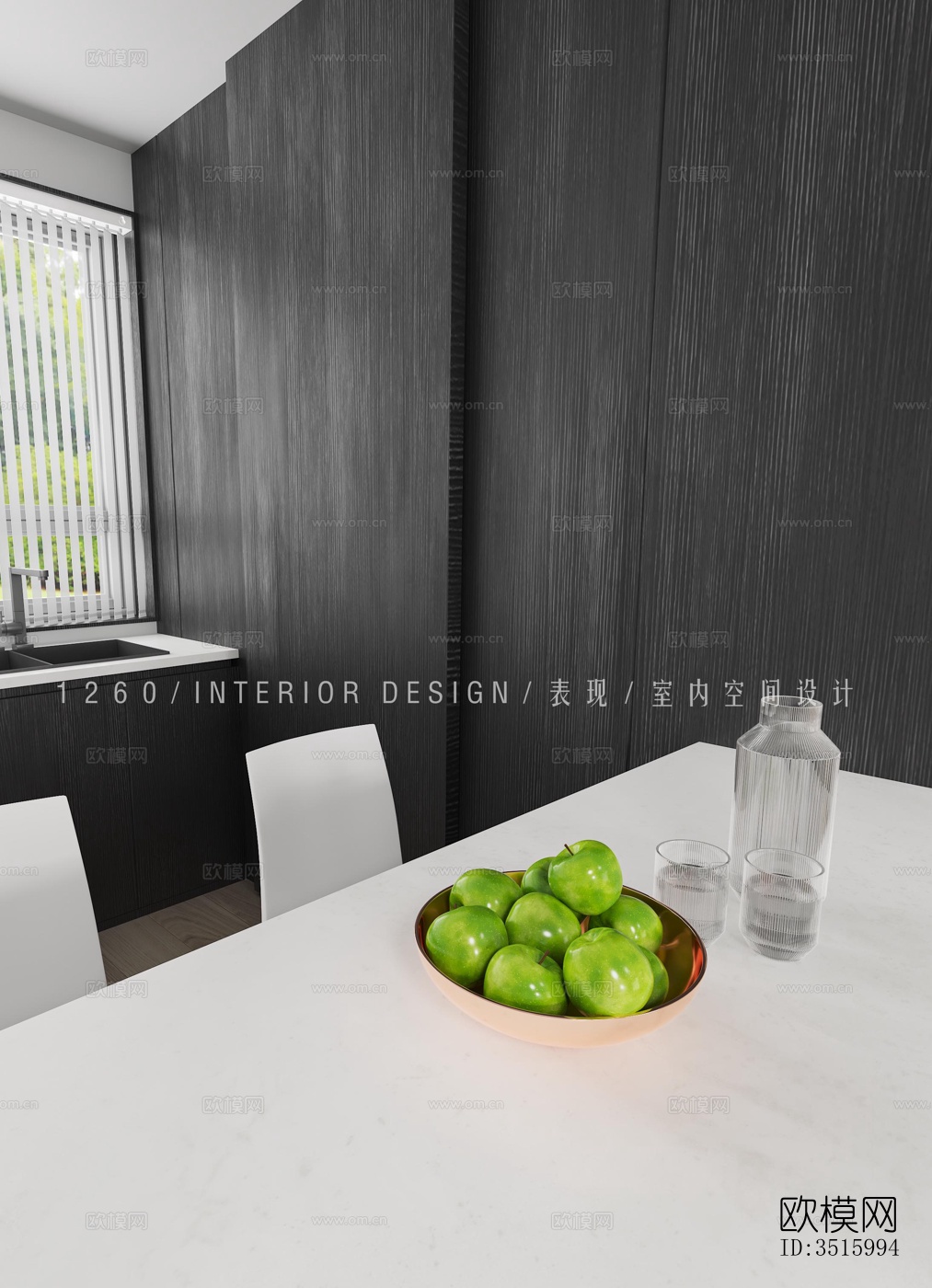 现代平层效果图下载（渲染图9）