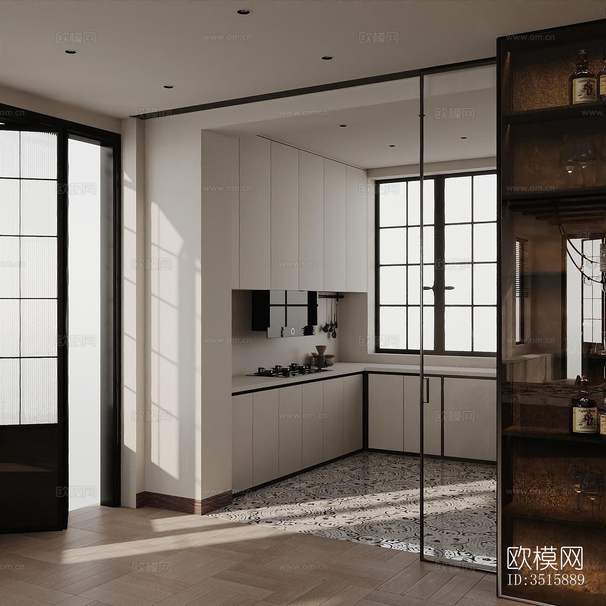 现代平层效果图下载（渲染图5）