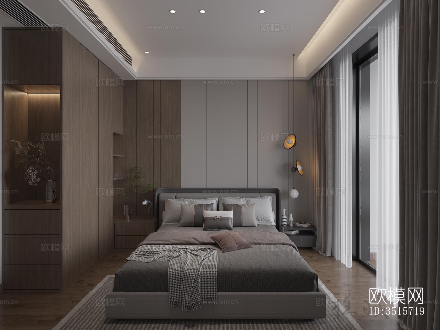 现代平层效果图下载（渲染图5）