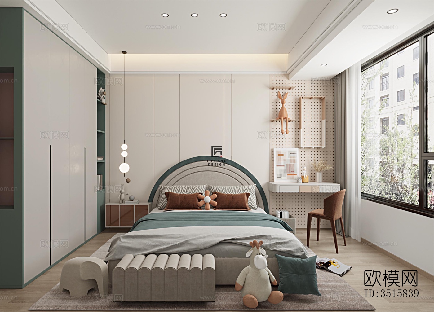 现代平层效果图下载（渲染图4）