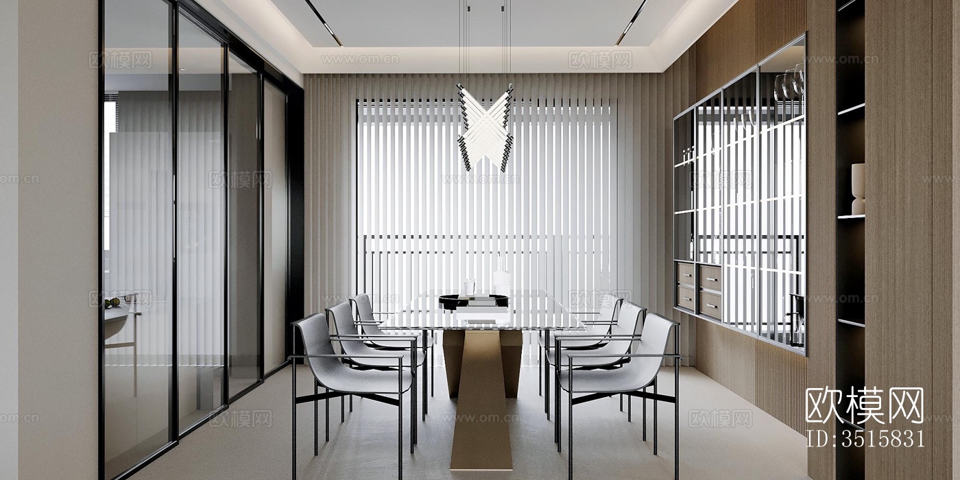 现代平层效果图下载（渲染图5）