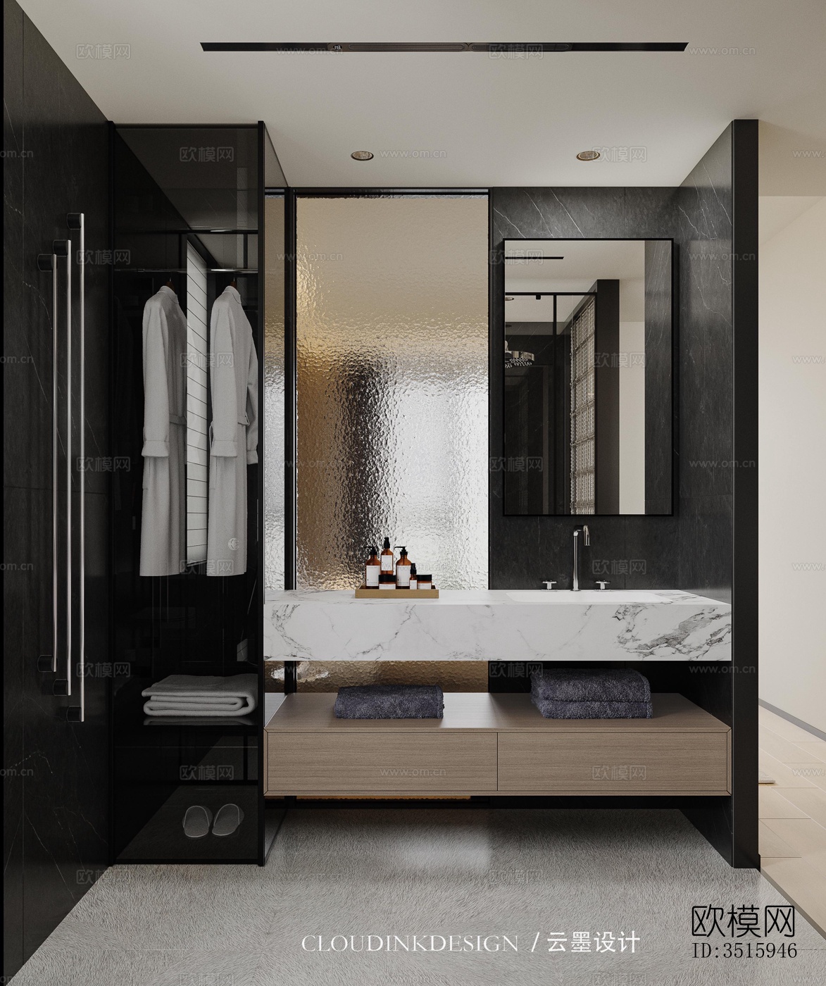 现代平层效果图下载（渲染图12）