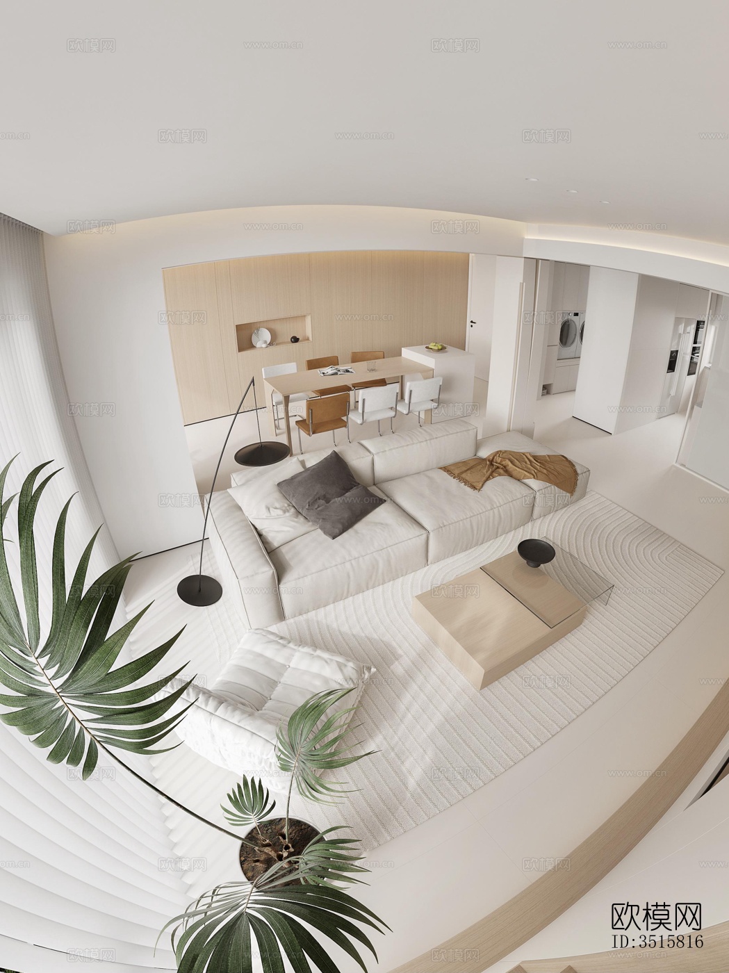 现代平层效果图下载（渲染图5）