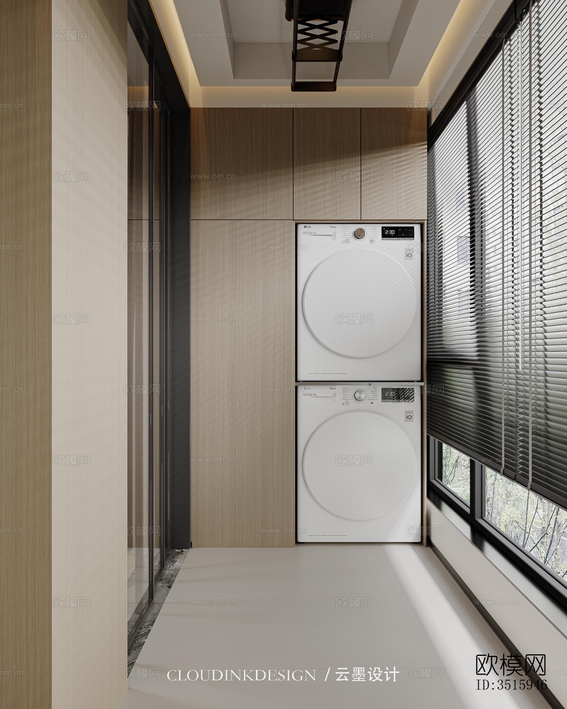 现代平层效果图下载（渲染图10）