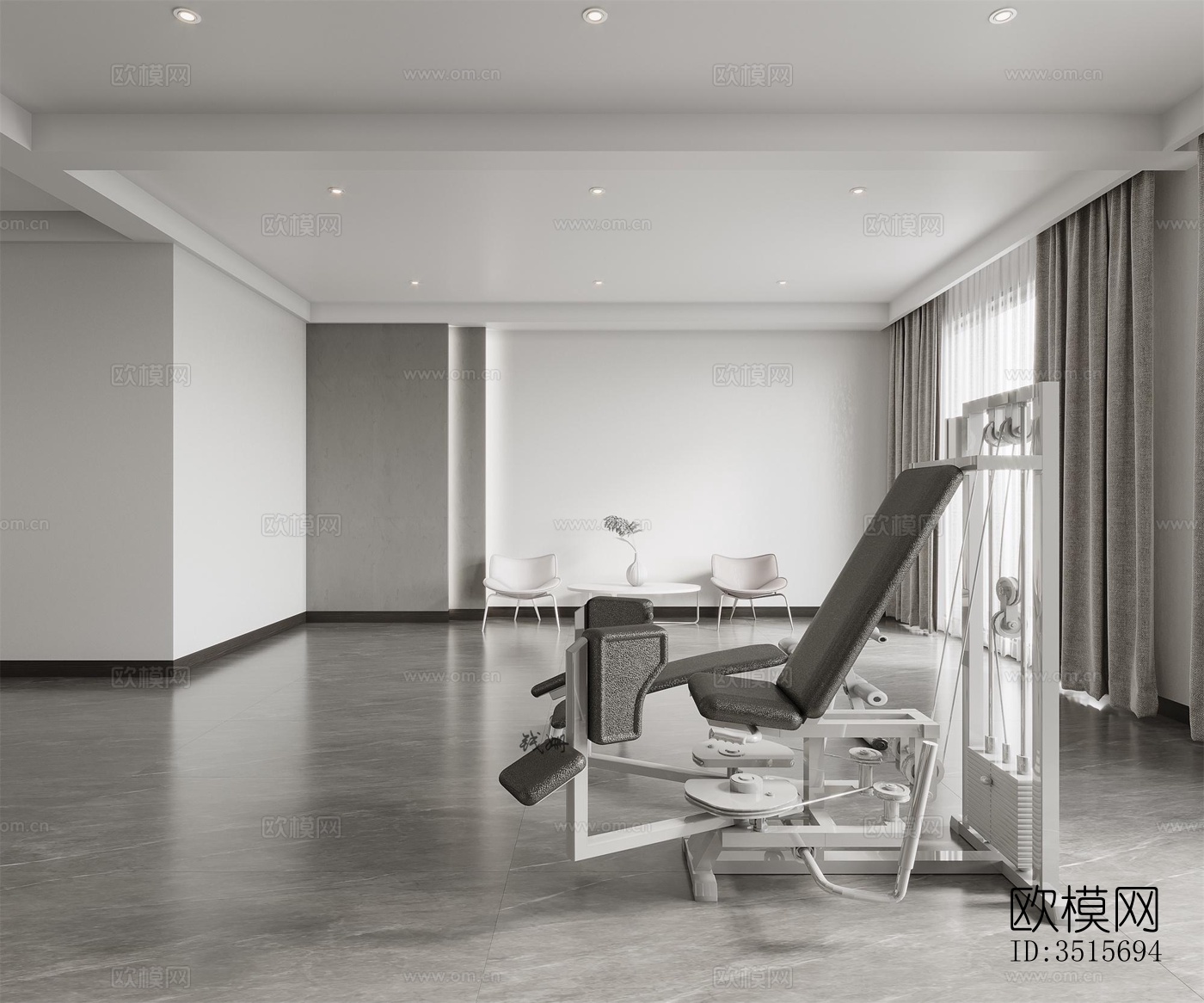 现代平层效果图下载（渲染图18）