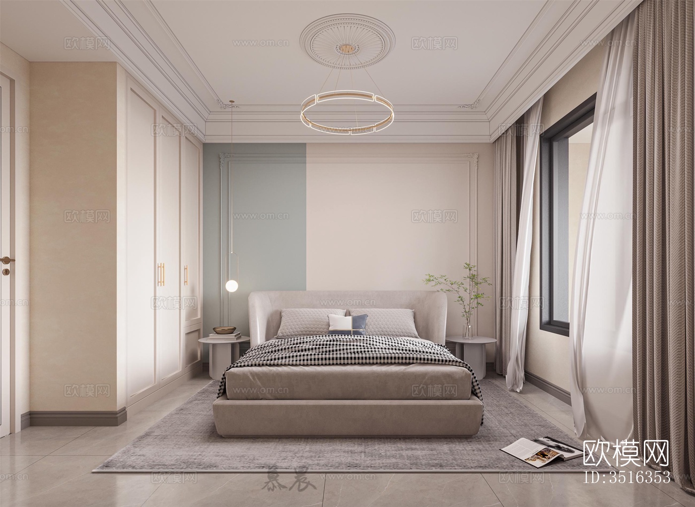 现代平层效果图下载（渲染图5）