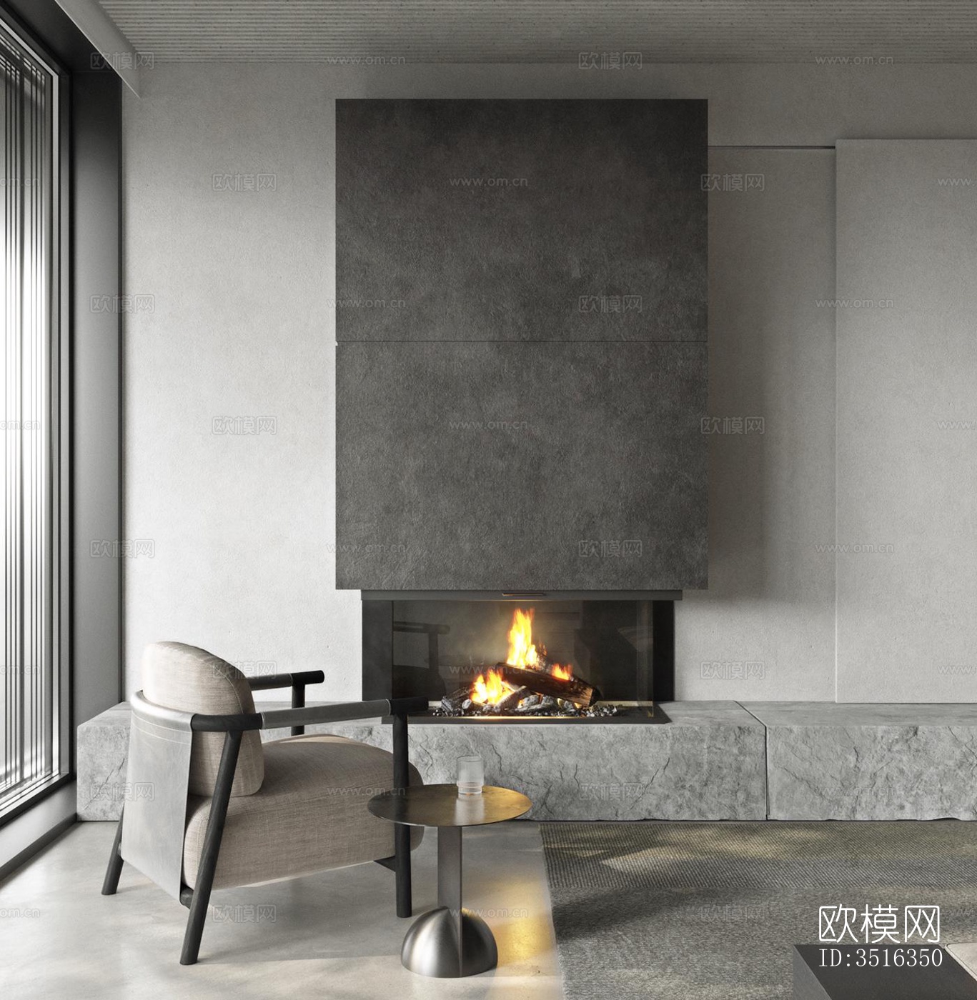 现代平层效果图下载（渲染图8）