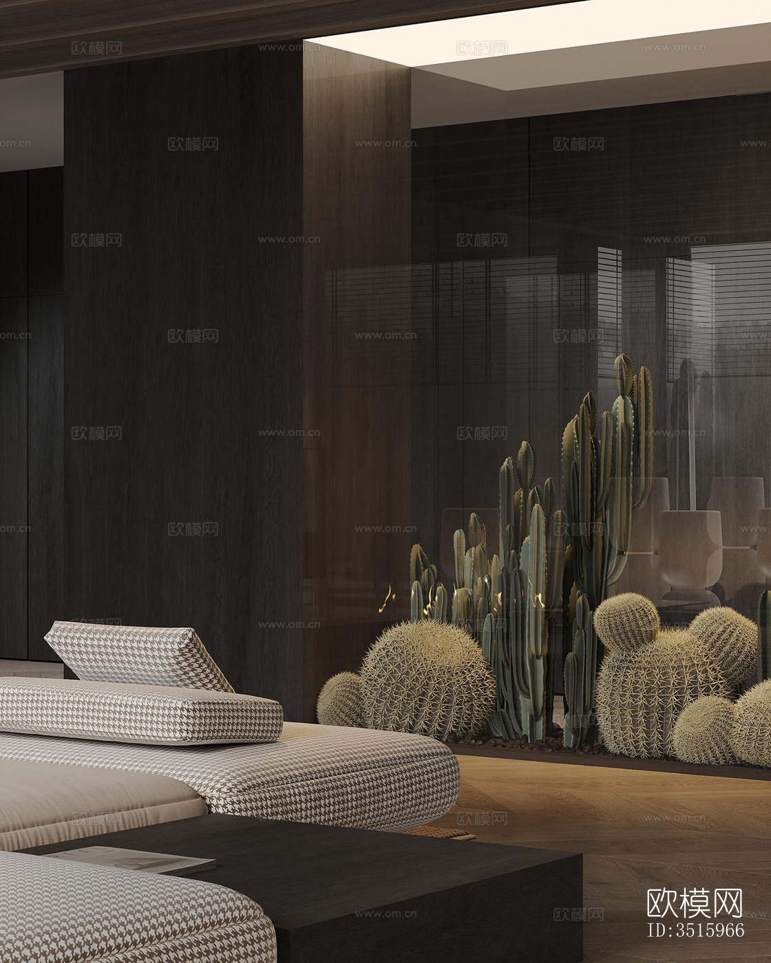 现代平层效果图下载（渲染图7）