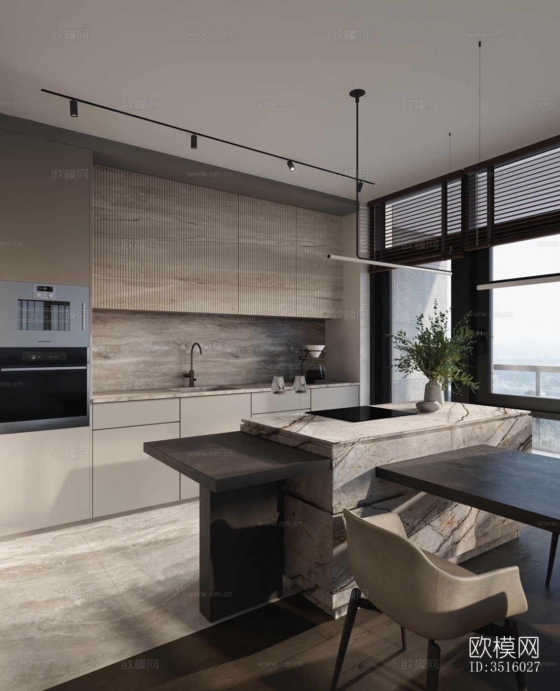 现代平层效果图下载（渲染图7）